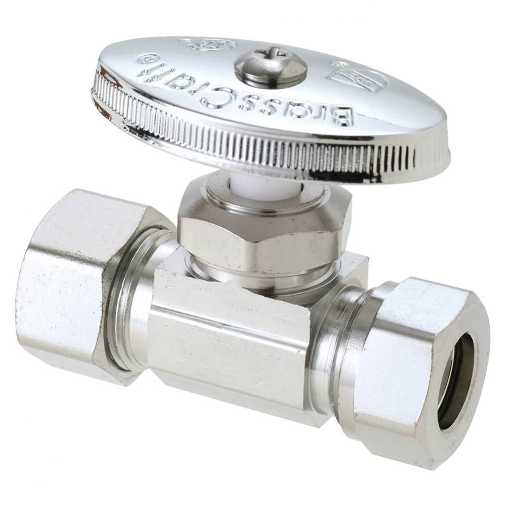 Multi-Turn Supply Stop - Straight - 1/2'' Nom Comp X 7/16'' And 1/2'&apos