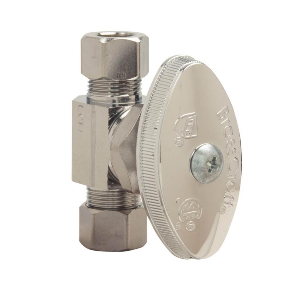 Multi-Turn Supply Stop - Straight - 1/4'' Nom Comp X 3/8'' Od Comp