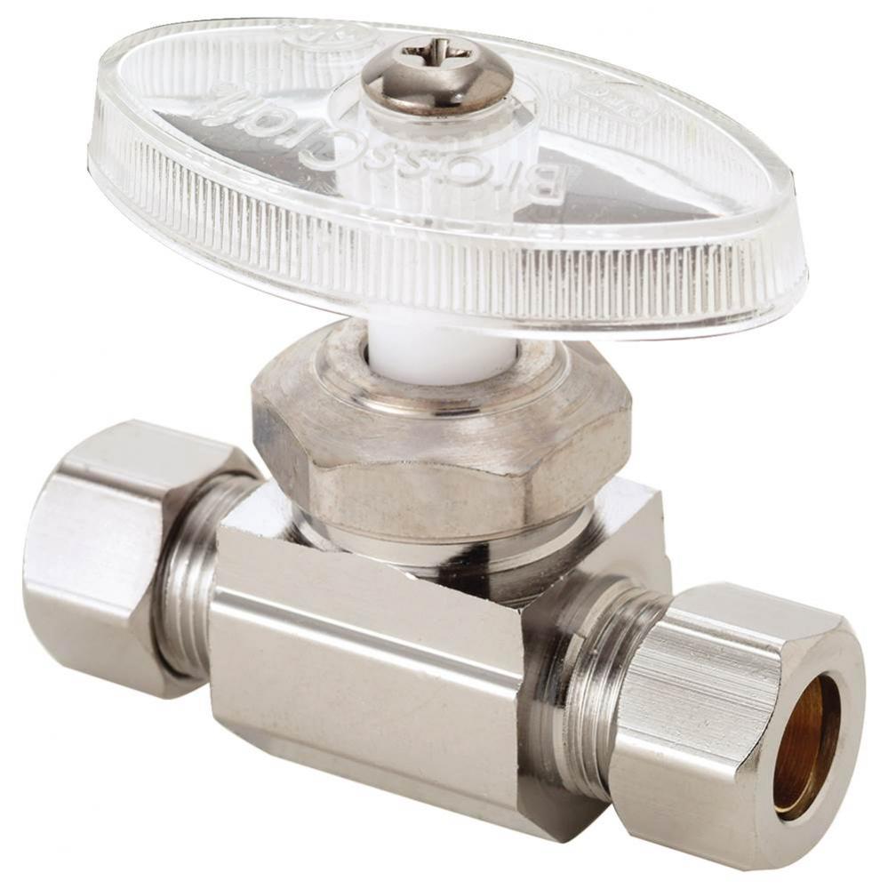 Multi-Turn Supply Stop - Straight - 1/4'' Nom Comp X 3/8'' Od Comp