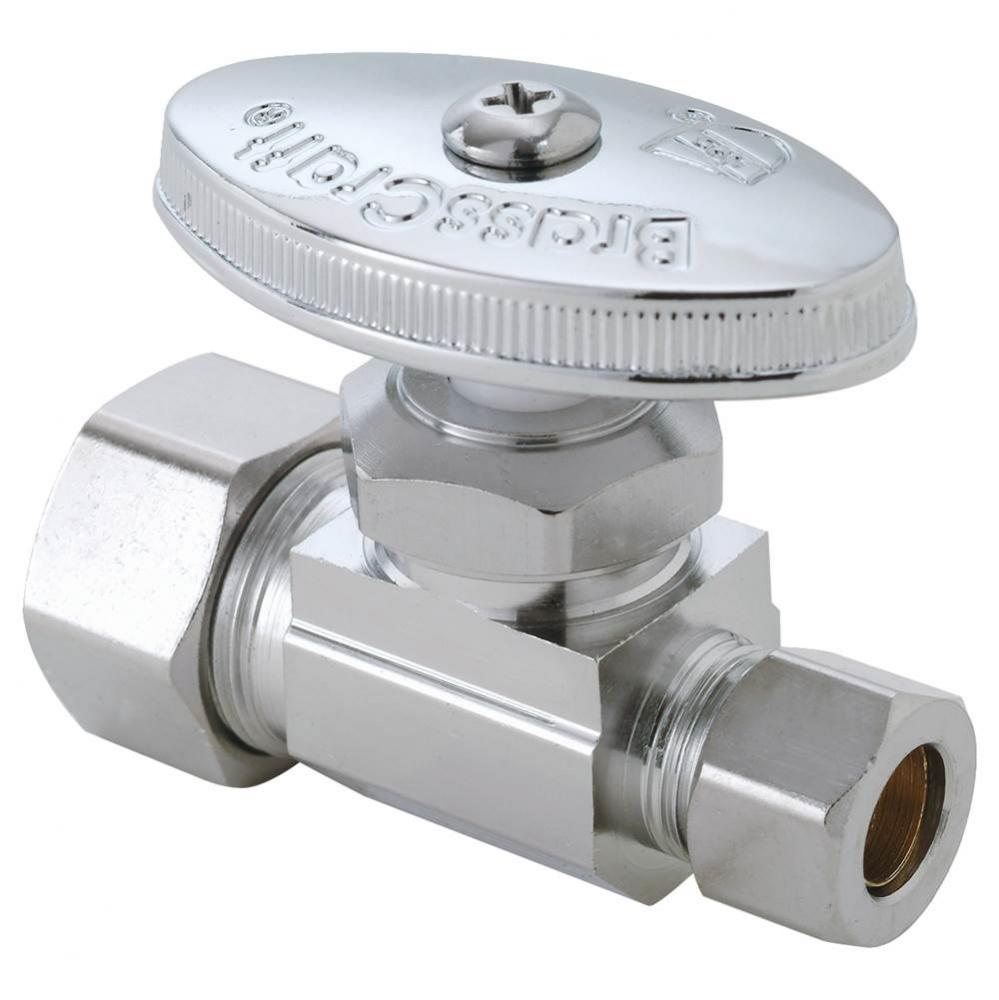 Multi-Turn Supply Stop - Straight - 1/2'' Nom Comp X 3/8'' Od Comp