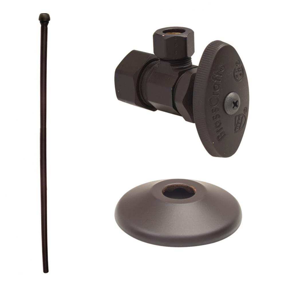 SPF TOILET MULTI-TURN -  ANG/RISER - 1/2'' NOM COMP X 3/8'' OD COMP  W/ SHALLO