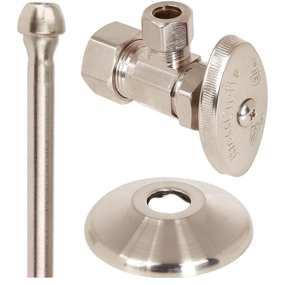 SPF TOILET MULTI-TURN KIT - ANG- 1/2'' NOM COMP X 3/8'' OD COMP W/ SHALLOW ESC