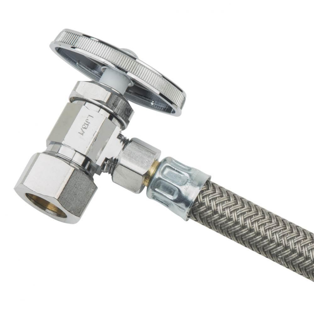 Toilet Multi-Turn Flx Sup. Kit - Ang/Poly Brd Conn. - 1/2'' Nom Comp X 3/8'' O