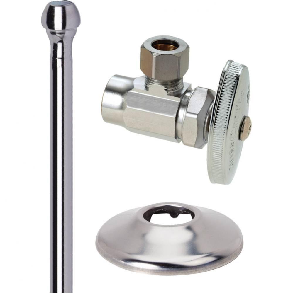 Faucet Mt Supply Kit - Ang/Riser - 1/2'' Nom Sweat X 3/8'' Od Comp X 12'&