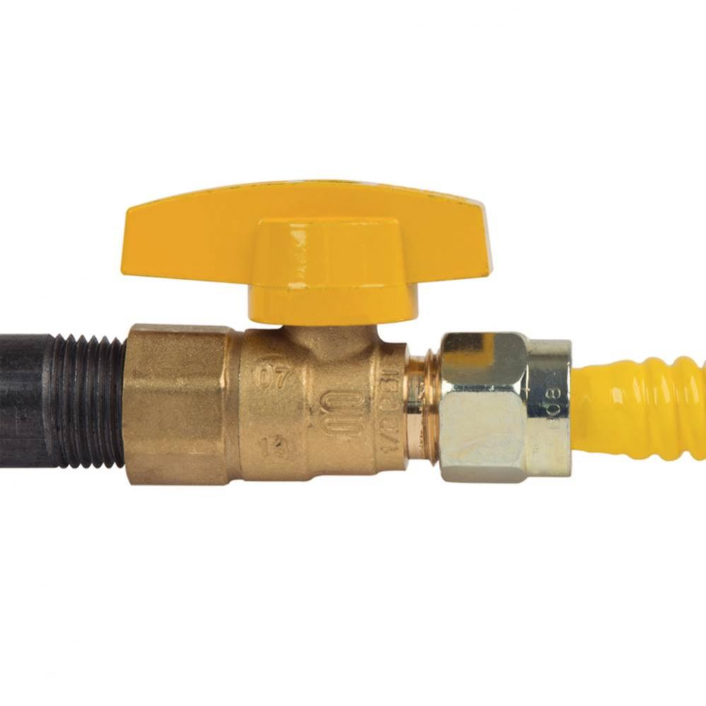 Gas Ball Valve 1/2'' Od Flare X 1/2'' Fip