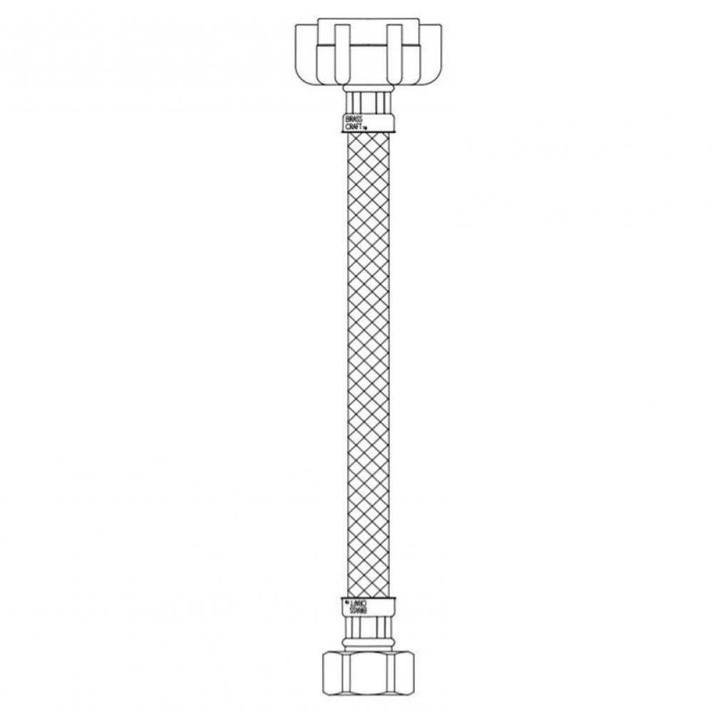 VINYL TOILET CONN. - 1/2'' FIP X 7/8'' BALLCOCK X 9''