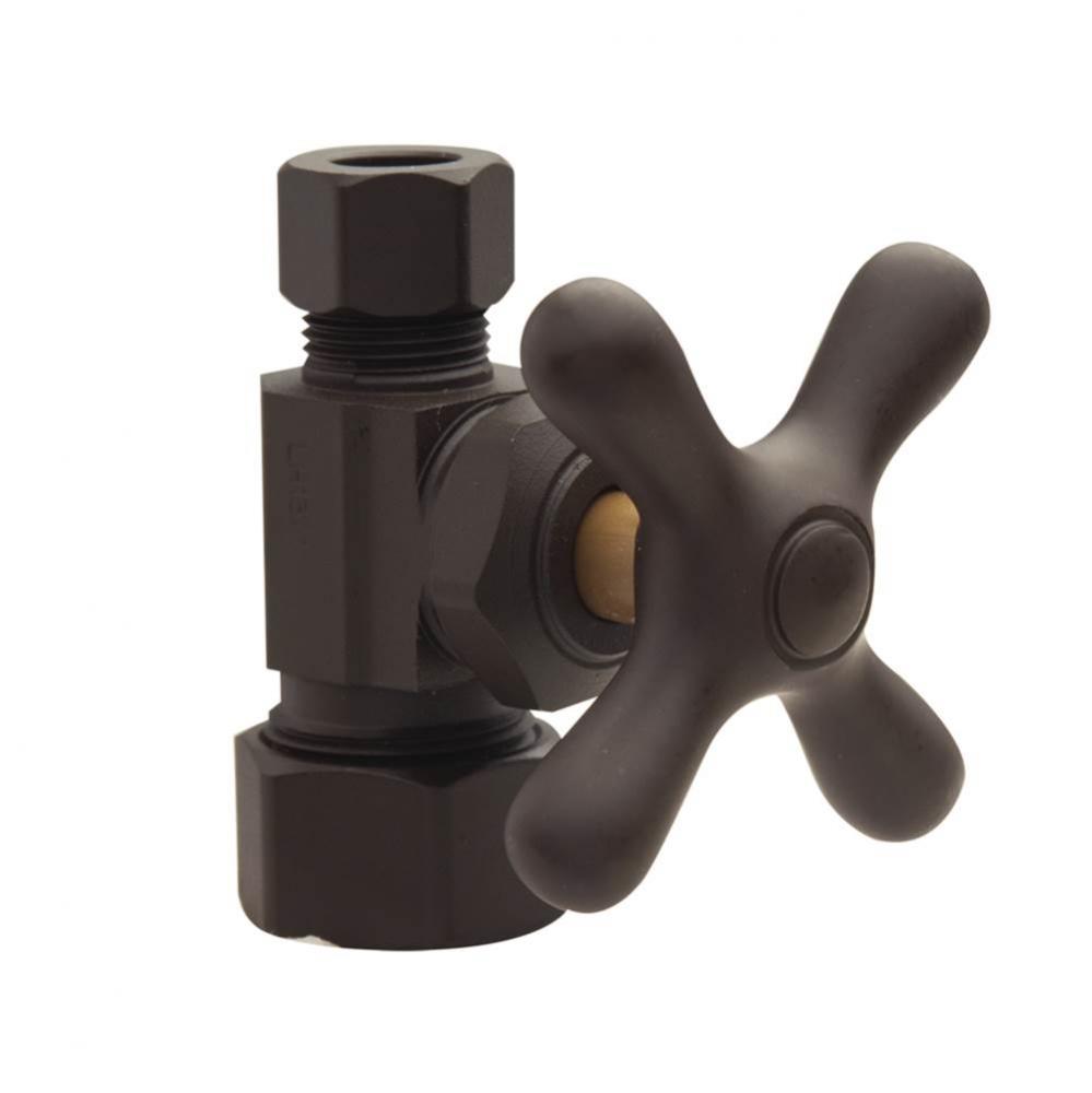 SPF MULTI-TURN SUPPLY STOP - STRAIGHT - 1/2'' NOM COMP X 3/8'' OD COMP  W/ CRO