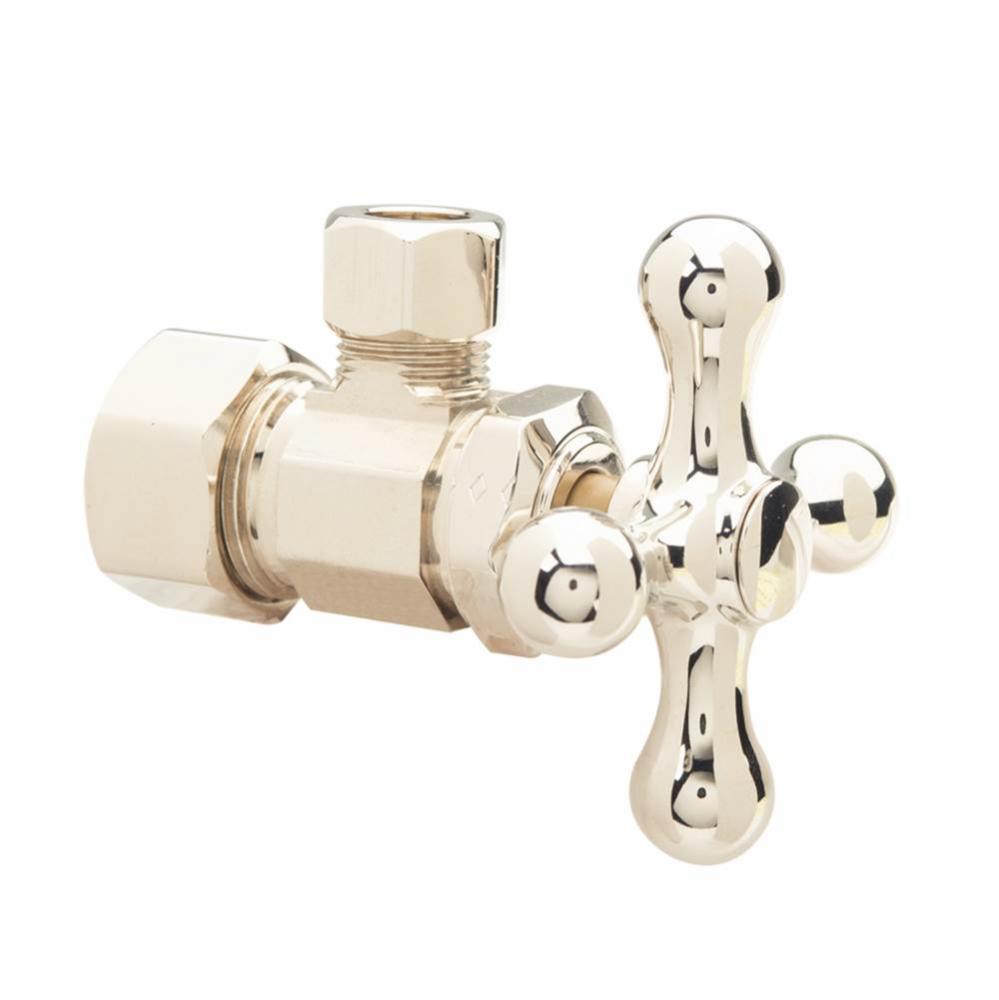 SPF MULTI-TURN SUPPLY STOP - ANGLE - 1/2'' NOM COMP  X 3/8'' OD COMP W/ CROSS