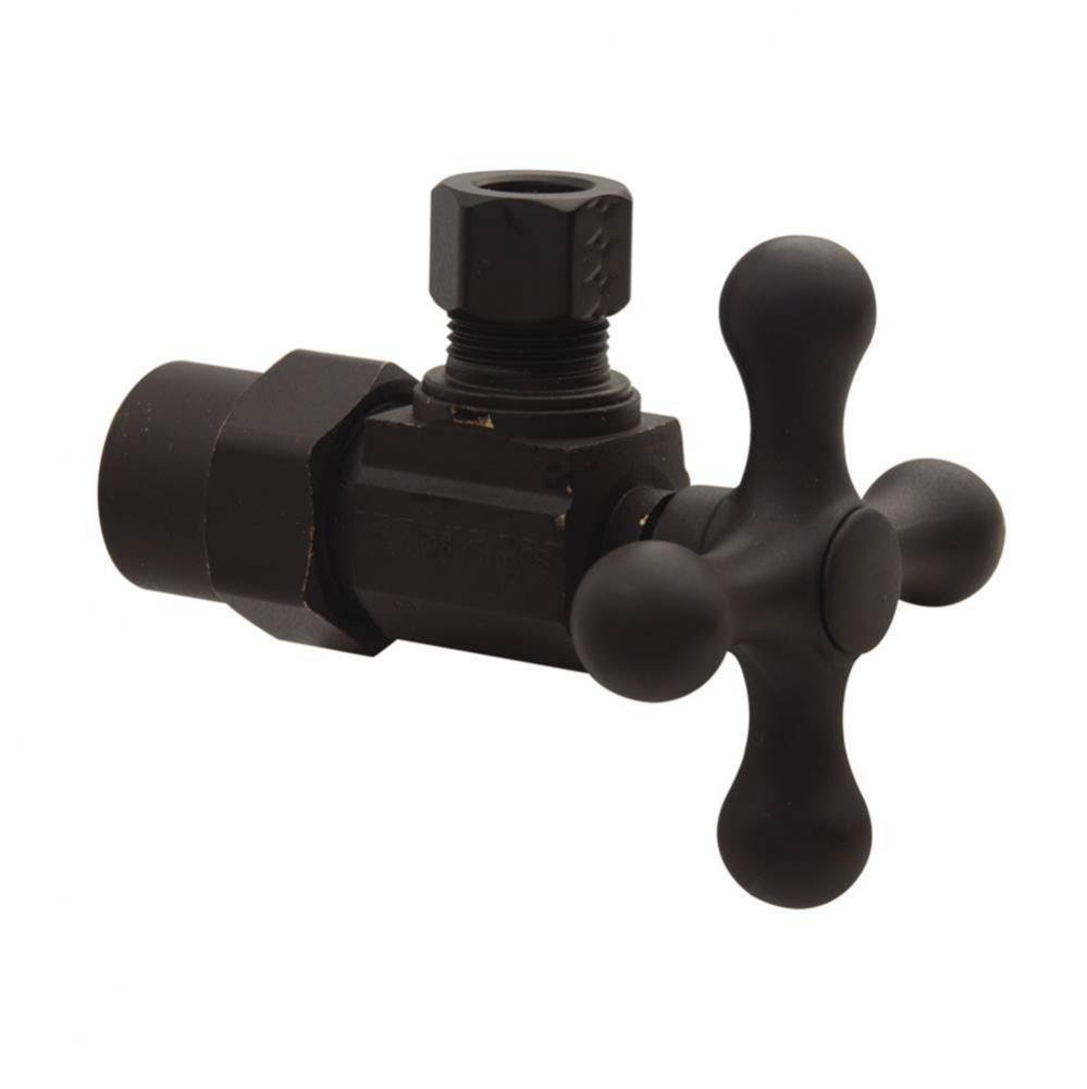 SPF 1/4 TURN SUPPLY STOP - ANGLE - 1/2'' NOM CPVC X 3/8'' OD COMP W/ CROSS HND