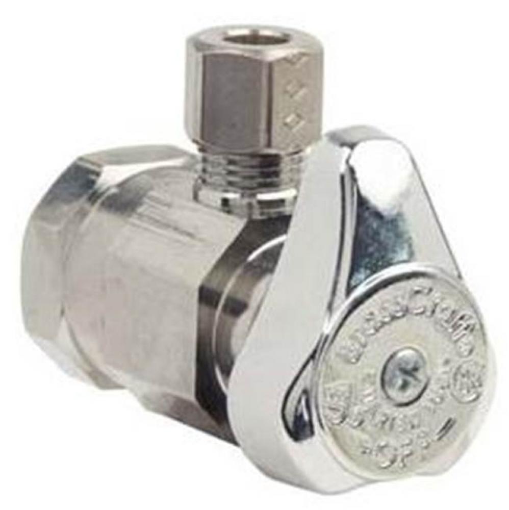 1/4 Turn Supply Stop - Straight - 3/8'' Fip X 3/8'' Od Comp