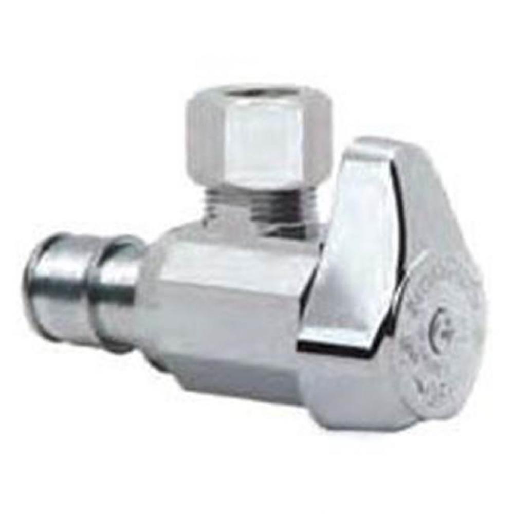 1/4 Turn Supply Stop - Angle - 1/2'' Nom Cold Exp Barb X 3/8'' Od Comp