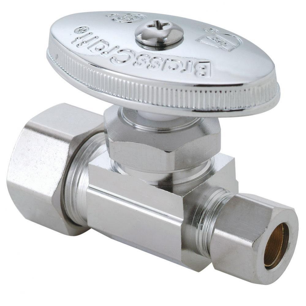 Multi-Turn Supply Stop - Straight - 1/2'' Nom Comp X 3/8'' Od Comp