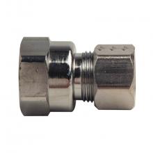 Brasscraft 10X R - COMPRESSION FEMALE ADAPTOR, 3/8'' OD TUBE, DRILL THROUGH (NO TUBE STOP) X 3/8'&apos