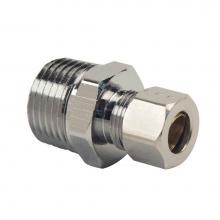 Brasscraft 13X C - Brass Fitting - Comp X Mip Union 3/8'' Od Tube X 1/2'' Mip, Chrome