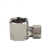 Brasscraft 70-6-8X C - Brass Fitting - Comp X Fip Elbow 3/8'' Od Tube X 1/2'' Fip, Chrome