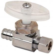 Brasscraft BRPX04X C - Multi-Turn Supply Stop - Straight - 1/2'' Nom Barb X 1/4'' Od Comp