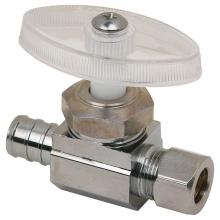 Brasscraft BRPX14X C1 - Multi-Turn Supply Stop - Straight - 1/2'' Nom Barb X 3/8'' Od Comp