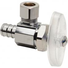 Brasscraft BRPX1BX C - Multi-Turn Supply Stop - Angle - 3/8'' Nom Barb X 3/8'' Od Comp