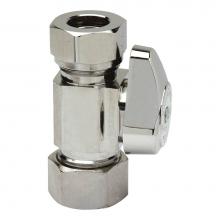 Brasscraft G23345X C - 1/4 Turn Supply Stop - Straight - 1/2'' Nom Comp X 7/16'' And 1/2''