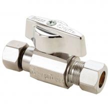 Brasscraft KTCR11FX C - 1/4 Turn Ball Supply Stop - Straight - 1/4'' Nom Comp X 3/8'' Od Comp