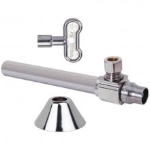 Brasscraft KTSCS40BX C - 1/4 Turn Ball Sup. Stop W/ Loose Key - Ang - 1/2'' Nom Sweat X 3/8'' Od Comp W