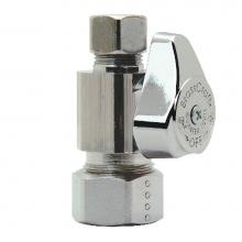 Brasscraft G2CR14X C1 - 1/4 Turn Supply Stop - Straight - 1/2'' Nom Comp X 3/8'' Od Comp