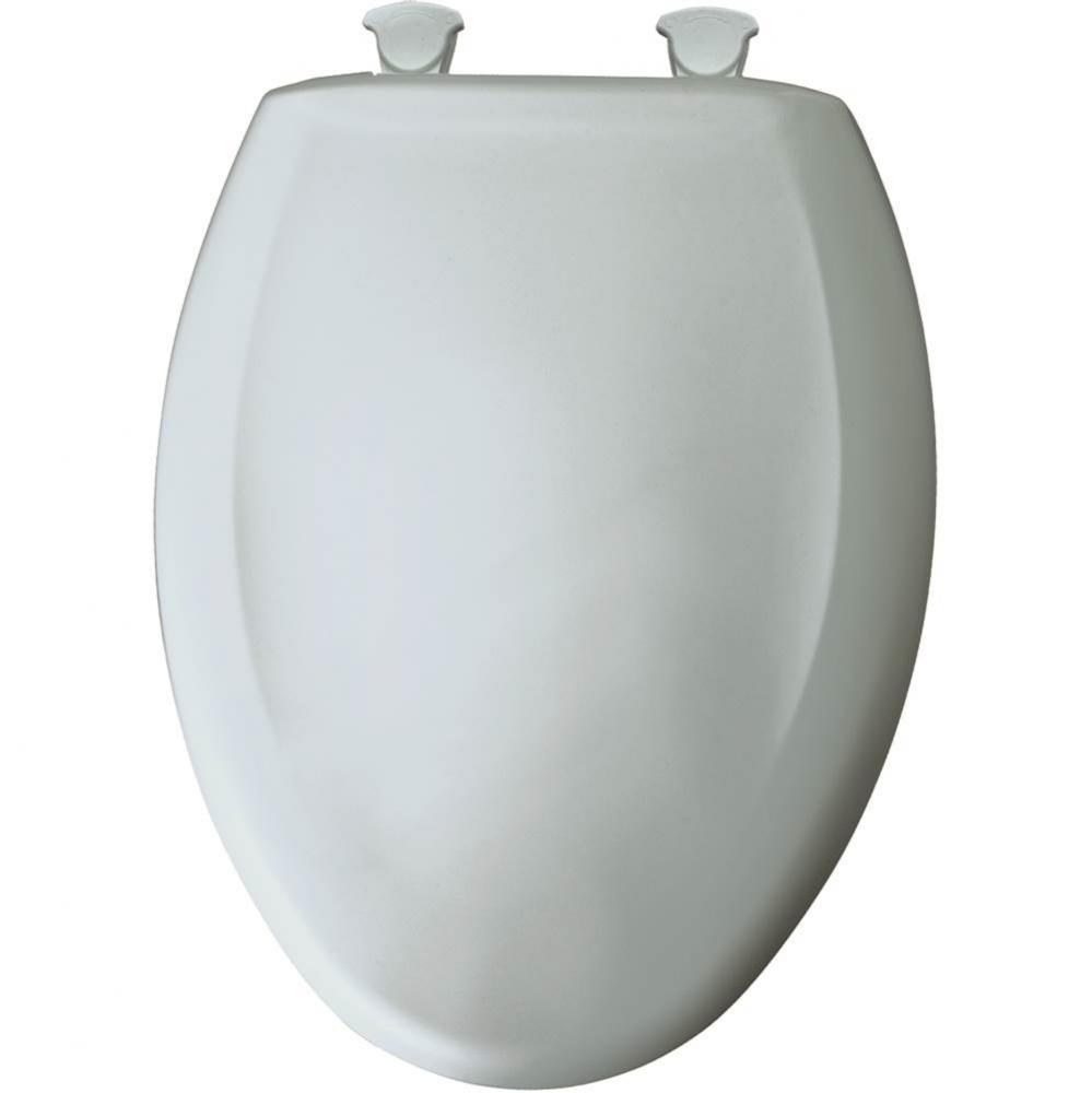 Elongated Plastic Toilet Seat in Blue Mist with STA-TITE Seat Fastening System, Easy-Clean & C