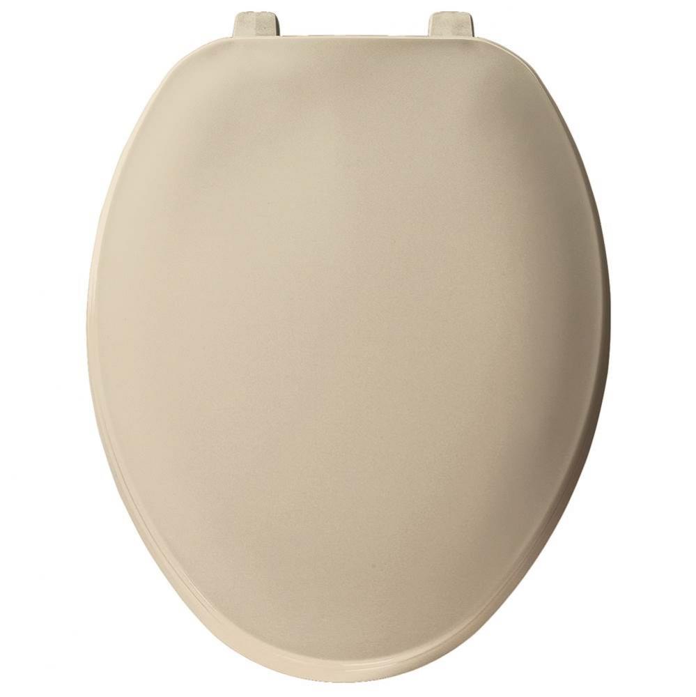 Bemis Elongated Plastic Toilet Seat in Bone with Top-Tite® Hinge