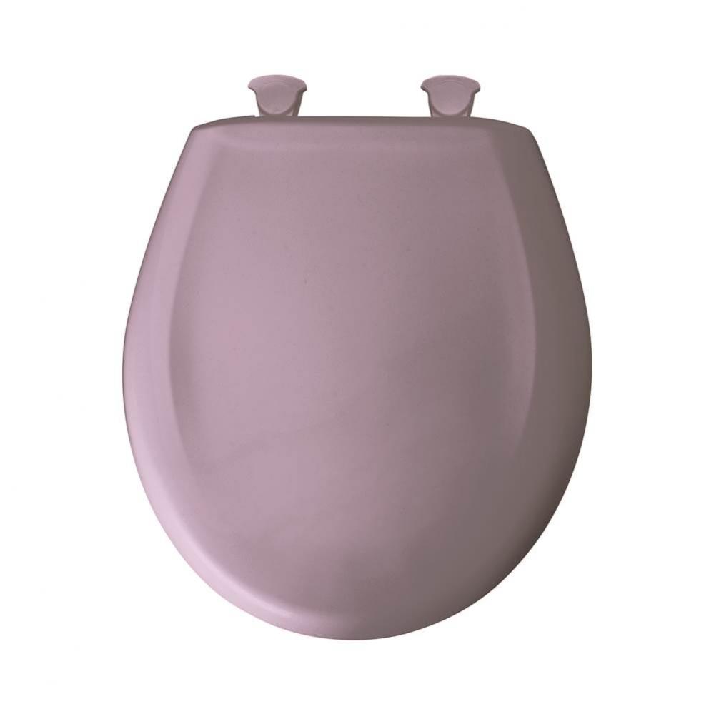 Round Plastic Toilet Seat in Lilac with STA-TITE Seat Fastening System, Easy-Clean & Change an