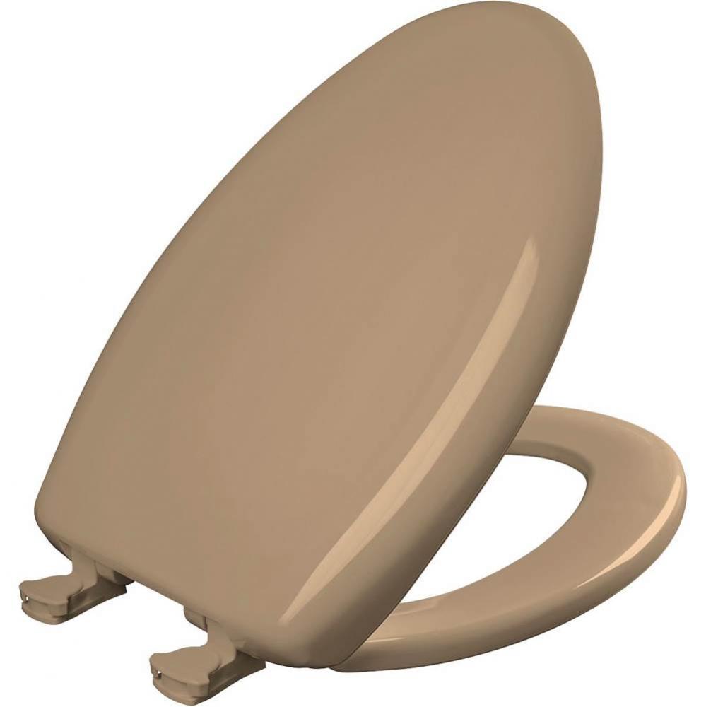 Bemis Elongated Plastic Toilet Seat in Sand with Stay·Tite® Seat Fastening System™, Ea