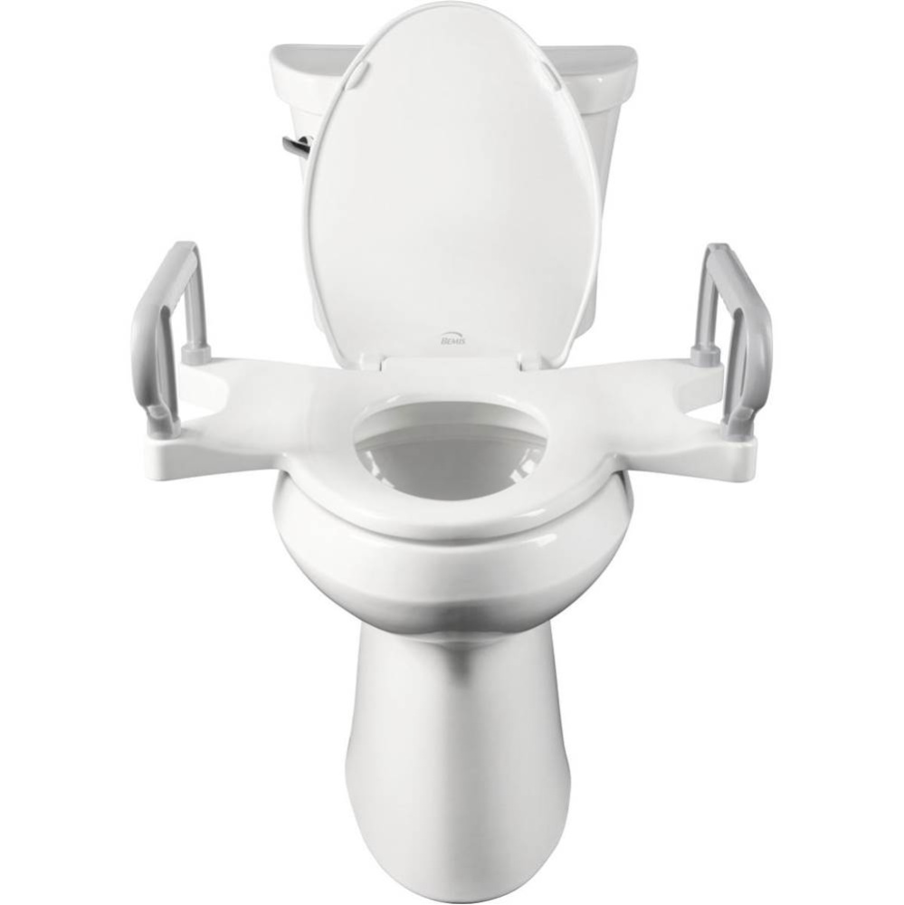 Assist™ Standard Height Premium Toilet Seat with Support Arms, Self-Sustaining Hinges and STAY T