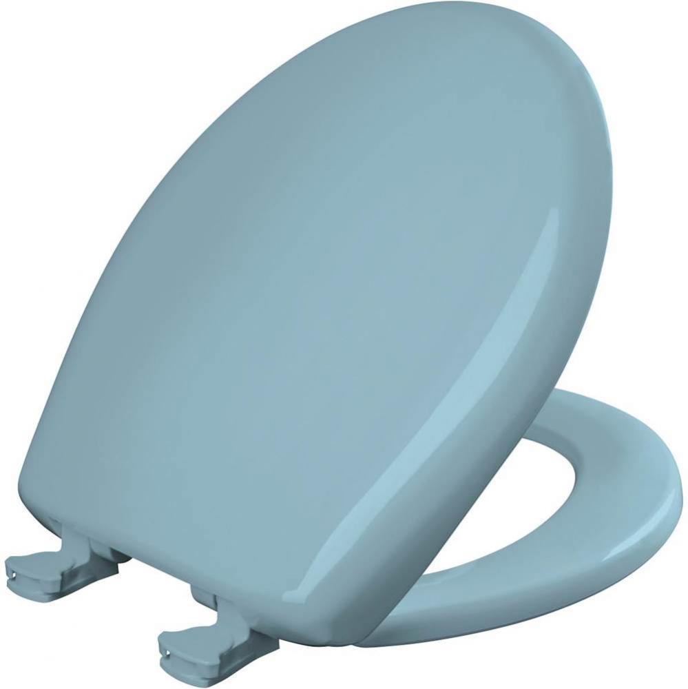 Round Plastic Toilet Seat with WhisperClose with EasyClean & Change Hinge and STA-TITE in Twil