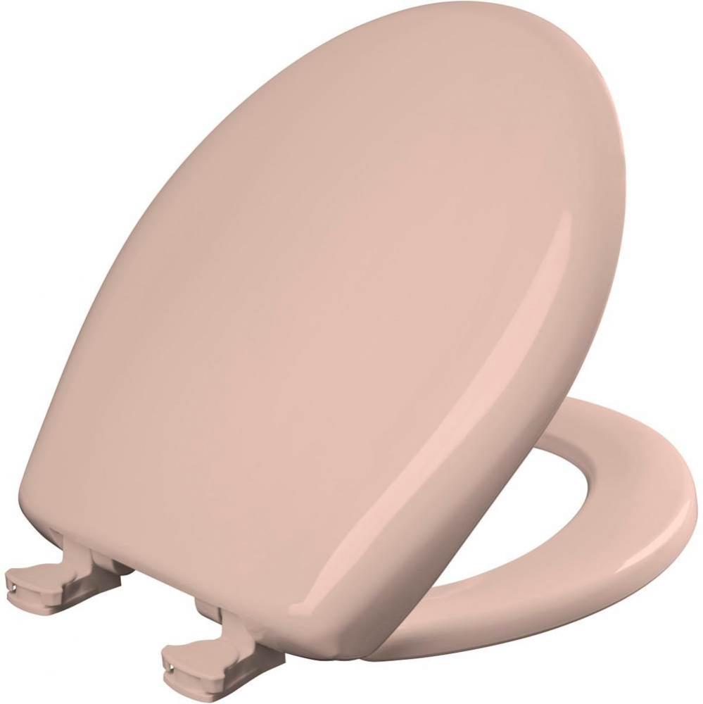 Round Plastic Toilet Seat with WhisperClose with EasyClean & Change Hinge and STA-TITE in Vene