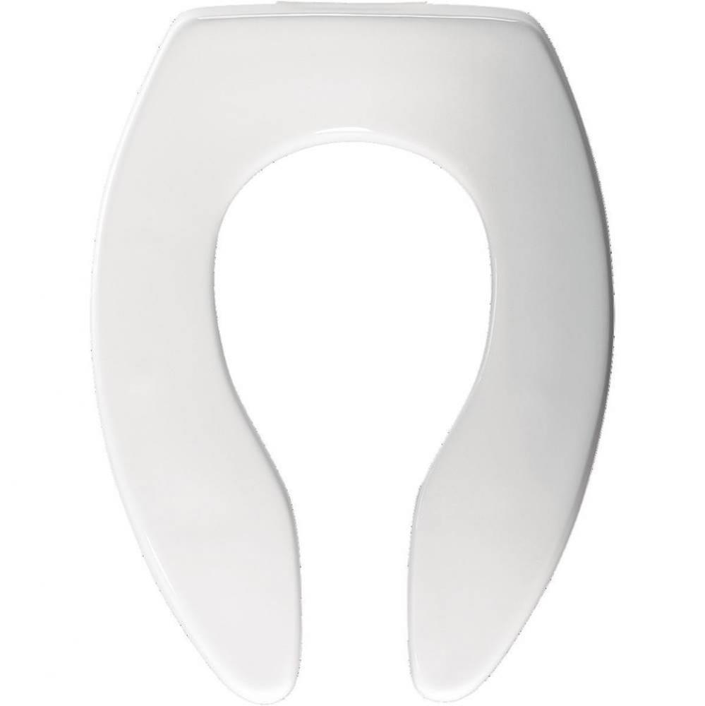 Bemis Elongated Open Front Less Cover Commercial Plastic Toilet Seat with Stay·Tite® Com