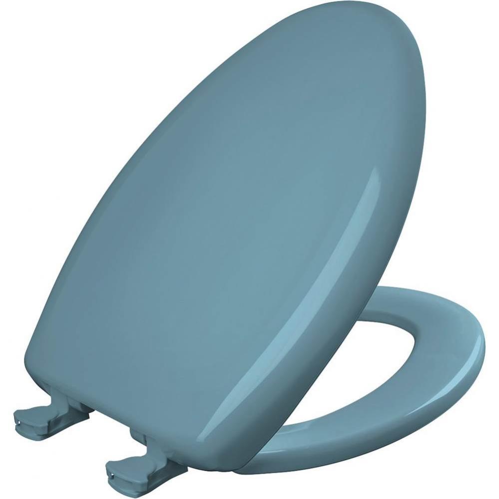 Bemis Elongated Plastic Toilet Seat in Regency Blue with Stay·Tite® Seat Fastening Syste