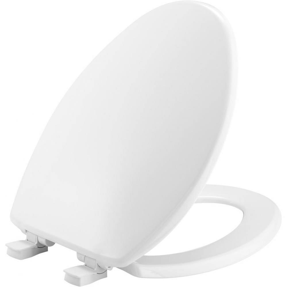 Elongated Plastic Closed Front with Cover WhisperClose with EasyClean & Change Hinge.
