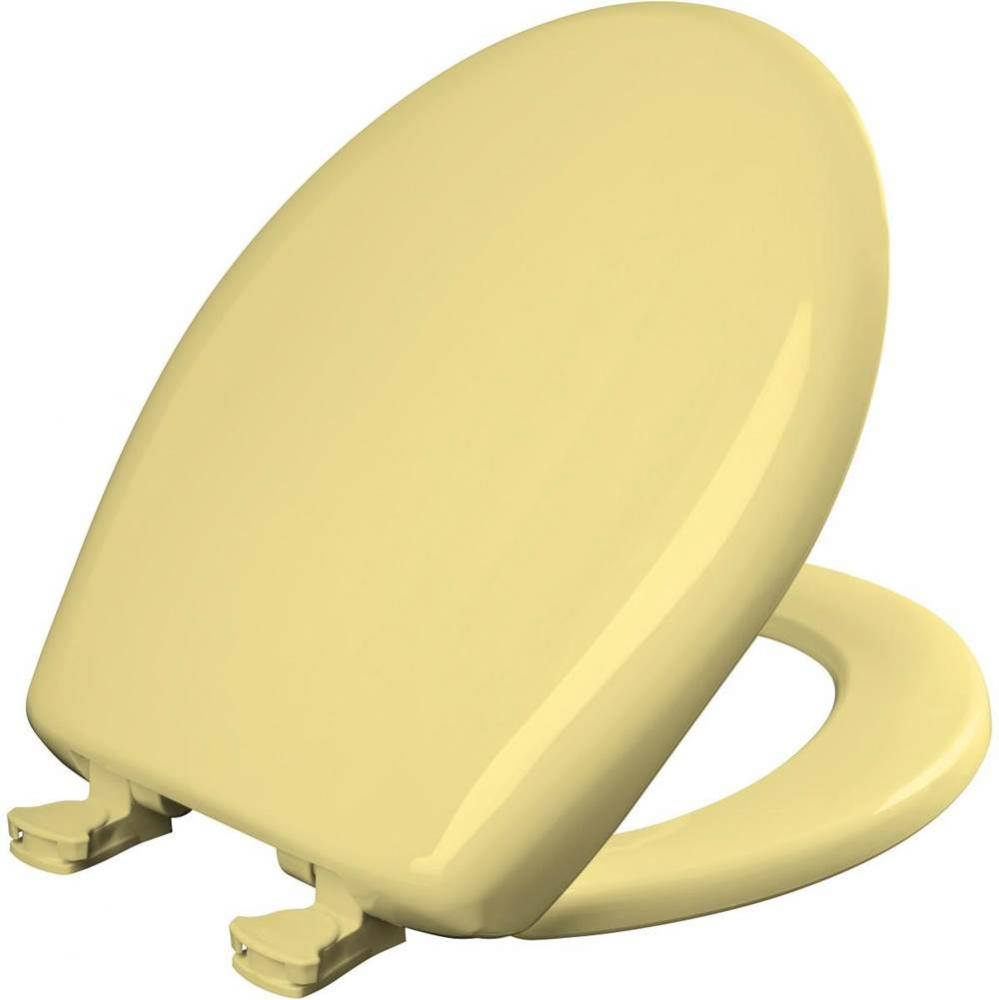 Bemis Round Plastic Toilet Seat in Yellow with Stay·Tite® Seat Fastening System™, Easy