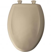 Bemis 1200SLOWT 046 - Elongated Plastic Toilet Seat in Parchment with STA-TITE Seat Fastening System, Easy-Clean & C