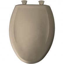 Bemis 1200SLOWT 052 - Elongated Plastic Toilet Seat in Tender Grey with STA-TITE Seat Fastening System, Easy-Clean &