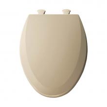 Bemis 1500EC 006 - Bemis Elongated Enameled Wood Toilet Seat in Bone with Easy-Clean® Hinge
