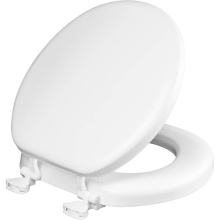 Bemis 15EC 000 - 15EC Mayfair by Bemis Eden Round Cushioned Vinyl Soft Toilet Seat in White Featuring Stay-Tite Sea
