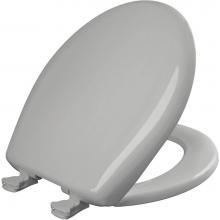 Bemis 7B200SLOWT 162 - Round Plastic Toilet Seat with WhisperClose with EasyClean & Change Hinge and STA-TITE in Silv