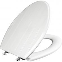 Bemis 129CPA 000 - Mayfair Elongated Enameled Wood Cottage Classic™ Design Toilet Seat in White with STA-TITE®