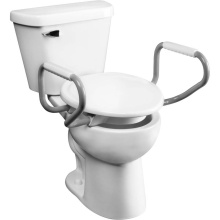 Bemis R85320ARM 000 - Assurance™ with Clean·Shield 3'' Premium Raised Toilet Seat + Support Arms and Sn