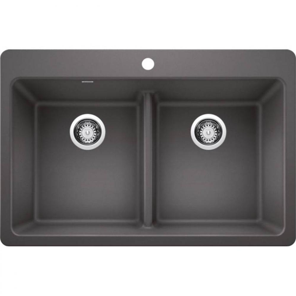Corence Equal Double Low Divide Dual Mount - Cinder