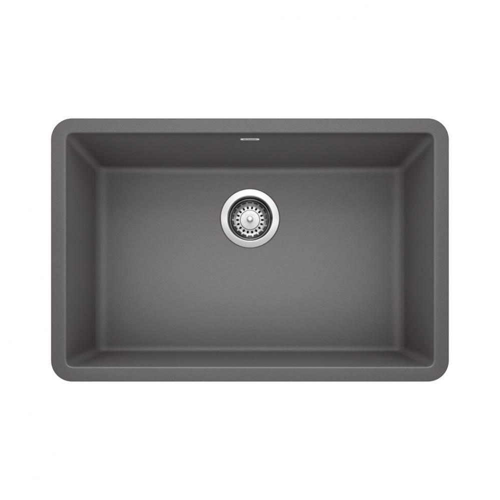 Precis SILGRANIT 27'' Single Bowl Undermount Kitchen Sink - Cinder