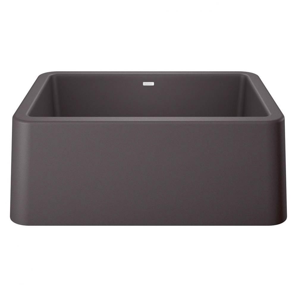 Ikon SILGRANIT 27'' Single Bowl Apron-Front Farmhouse Sink - Cinder