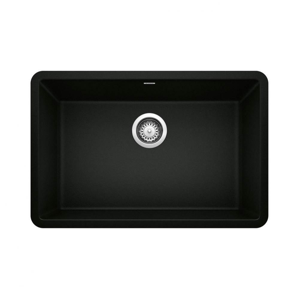 Precis SILGRANIT 27'' Single Bowl Undermount Kitchen Sink - Coal Black