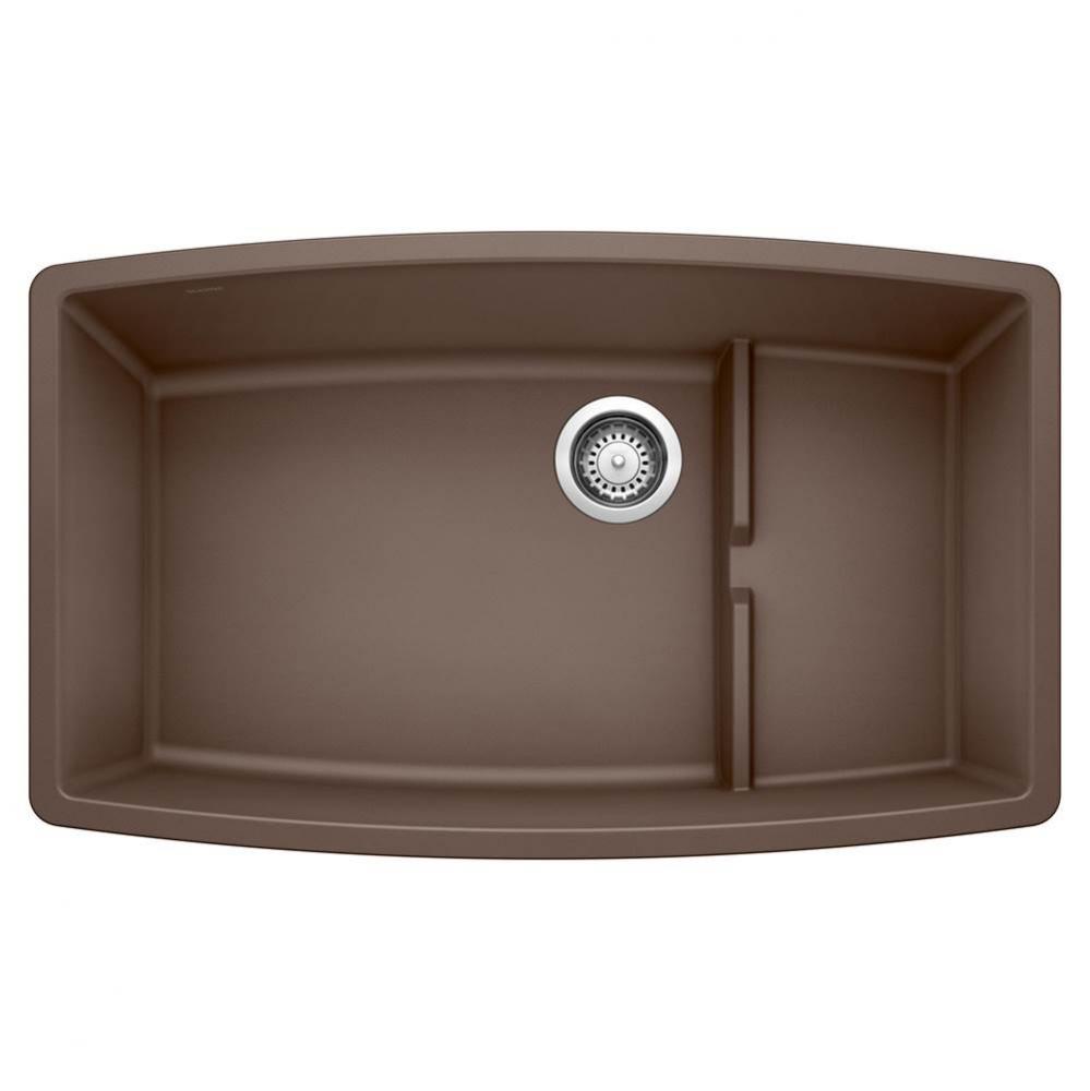 Performa Cascade SILGRANIT 32'' Single Bowl Undermount Kitchen Sink with Colander - Cafe
