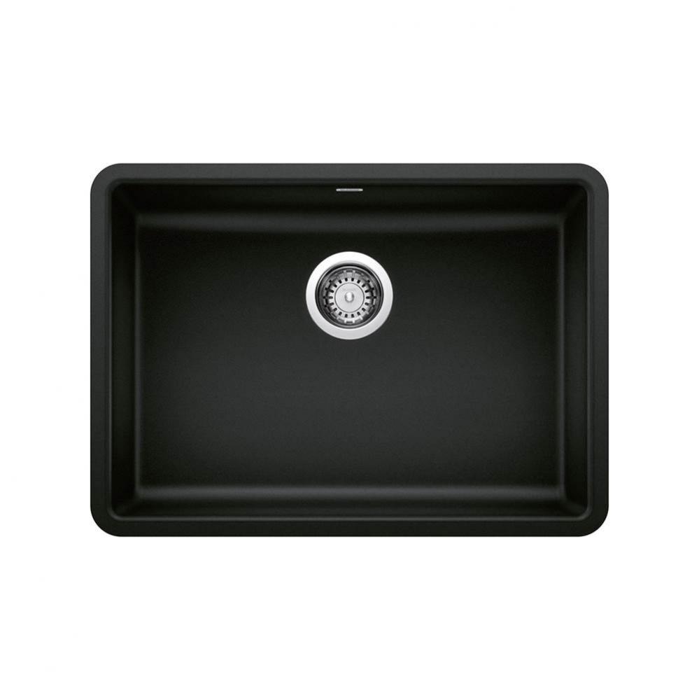 Precis SILGRANIT 25'' ADA Single Bowl Undermount Kitchen Sink - Coal Black